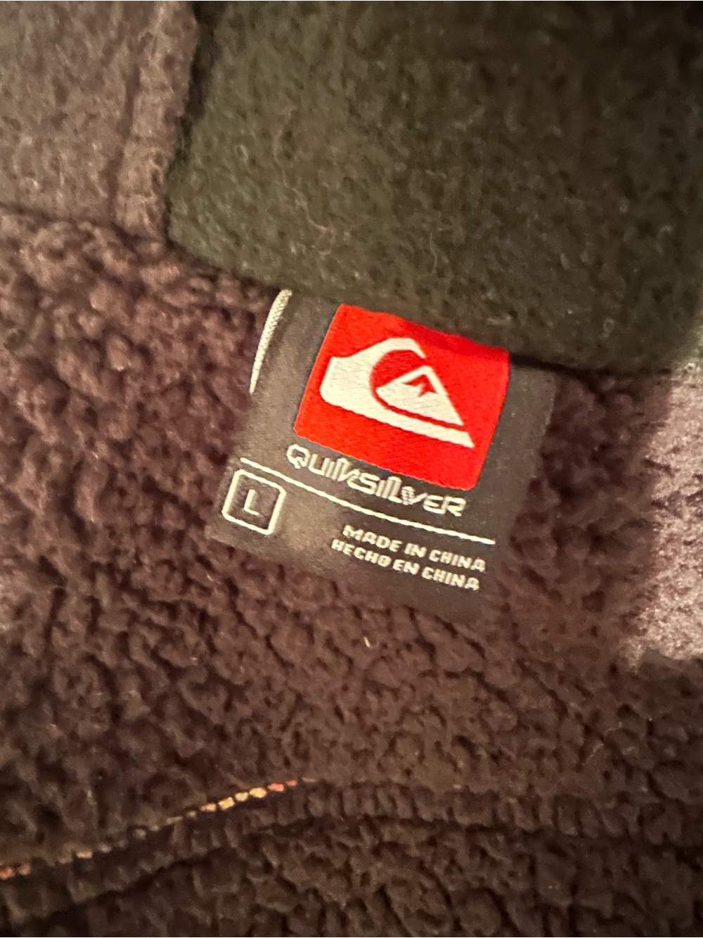Quiksilver Blue Plaid Hooded Shirt Jacket with Orange Accents - Picture 6 of 6